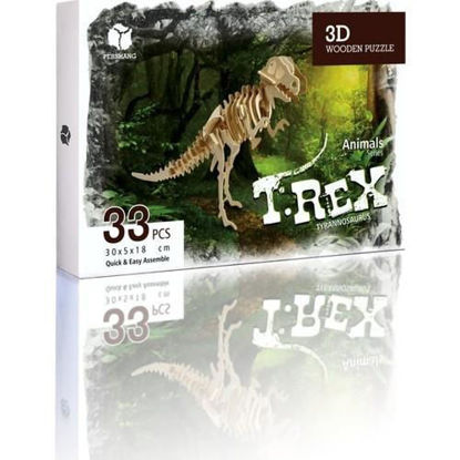 T-Rex Ahşap 3D   33P resmi