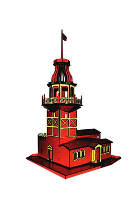 Kız Kulesi Ahşap 3D resmi