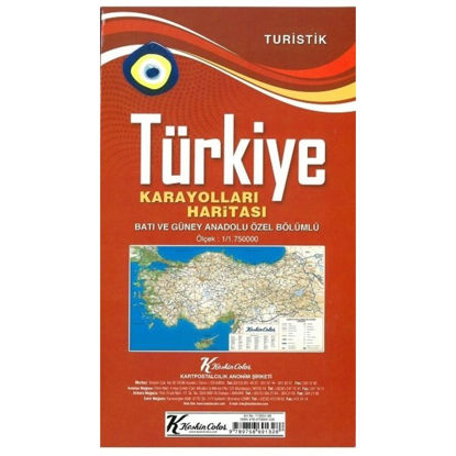 Turistik Türkiye Karayolları Haritası resmi